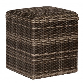Woodard Et Cetera Aruba Reticulated Cube in Charcoal Gray