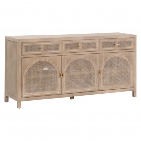 Essentials For Living Cane Media Sideboard - Front Side Angle