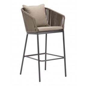 Powder Coated Aluminum Barstool - CAPTIVA BARSTOOL - Front