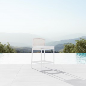 Azzurro Living Catalina Counter Stool With Polar Cushion - Lifestyle