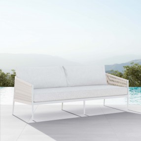 Azzurro Living Catalina 3 Seat Sofa With Polar Cushion - Lifestyle