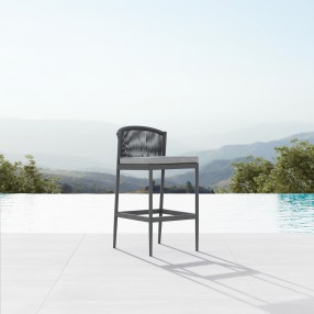 Azzurro Living Catalina Bar Stool With Moon Cushion - Lifestyle