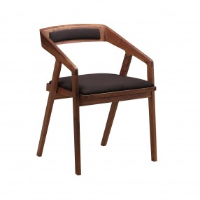 Moe's Home Collection Padma Armchair - Black - Front Side Angle
