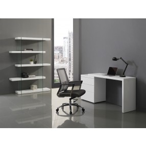 Casabianca NEST Office Desk In High Gloss White Lacquer - Lifestyle