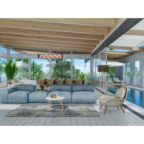 Infratech CD-Series Dual Element 304 Stainless Steel Patio Heater in 3000W / 4000W / 5000W / 6000W - Lifestyle