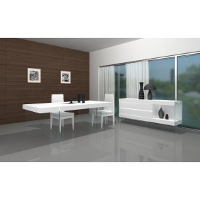 J&M Furniture Cloud Buffet & Table White