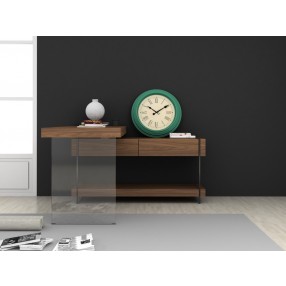 J&M Furniture Elm Desk White High Gloss