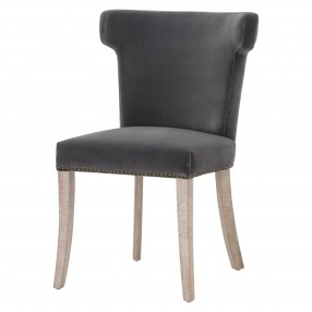 Essentials For Living Celina Dining Chair in Dark Dove Velvet - Front Side Angle