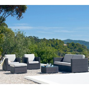 Cane-Line Chester Lounge Chair- Set Outdoor View