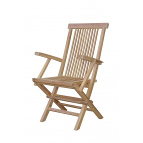 Anderson Teak Bristol Folding Armchair Side View