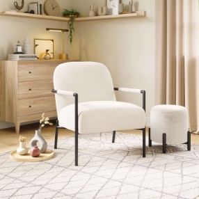 Zuo Modern Chicago Accent Chair Ivory- Lifestyle