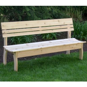 32" Red Cedar Chickadee Backed Bench
