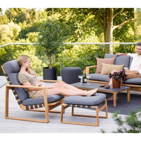 Cane-Line Endless Soft Highback Chair Incl. Grey Cane-Line Airtouch Cushion Set 