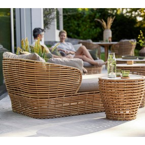 Cane-Line Basket Daybed, Incl. Natural Cane-Line AirTouch Cushion Set Outdoor 