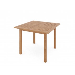 Hi Teak Furniture Mathieu Square Teak Outdoor Dining Table - Angled