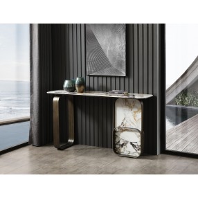Whiteline Modern Living Kora Console With 8mm Glass - Lifestyle 