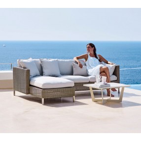 Cane-Line Connect Chaise Lounge Module Sofa, Right outdoor view