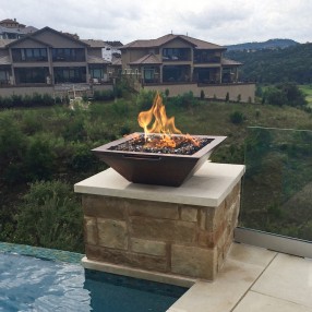The Outdoor Plus Maya Hammered Copper Fire & Water Bowl 1