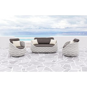 Coral Reef Accent Chair in Gray- Lifestyle 1