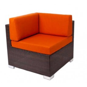 Aruba Corner Sofa Section Java Wicker - No Cushions (same unit as Left / Right)