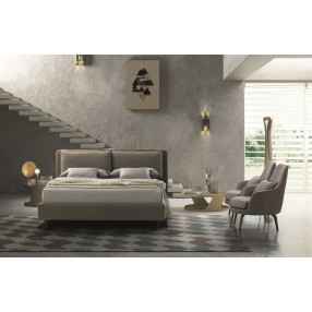 J&M Furniture Cortina Platform Bed In Taupe Finish