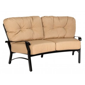 Woodard Cortland Cushion Crescent Love Seat - Angled
