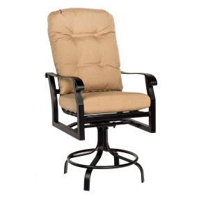 Woodard Cortland Cushion Swivel Counter Stool - Angled