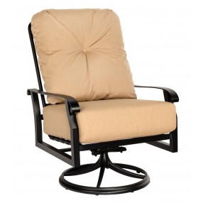 Woodard Cortland Cushion Big Man's Swivel Rocking Lounge Chair - Angled
