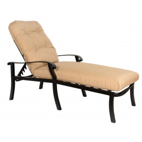 Woodard Cortland Cushion Adjustable Chaise Lounge - Angled
