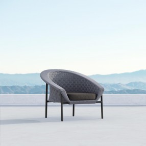 Azzurro Cove Club Chair In Midnight Cushion - Lifestyle