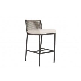 Pietra Barstool in Echo Ash, No Welt - Front Side Angle