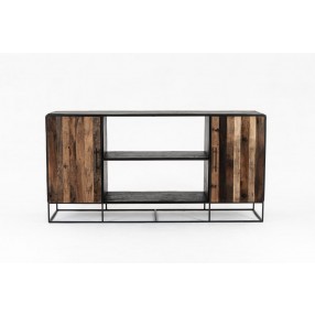 Nova Solo Rustika Sideboard 2 Doors Open Shelving - Front Angle