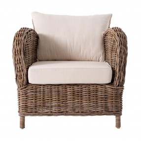 Nova Solo Wickerworks Cushioned Knight Chair - Front Angle