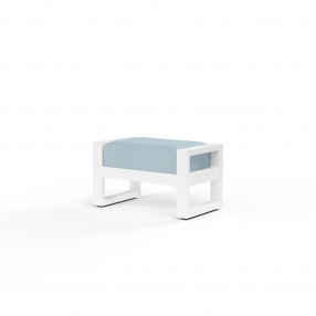Newport Ottoman in Canvas Skyline, No Welt - Front Side Angle
