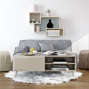 Anderson Teak Altus 43" Coffee Table Gloss In Grey - Front Liefstyle