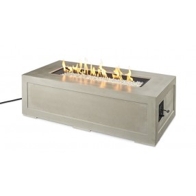 Outdoor Greatroom Company Linear Cove Fire Pit In Grey CF-1242-BLK - Lit