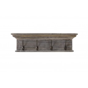 Nova Solo Halifax 4-Hook Coat Rack - Black White Antique - Front