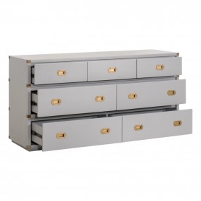 Essentials for Living Bradley 7-Drawer Double Dresser - Front Side Opened Angle