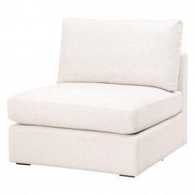 Essentials For Living Dean 92" California Casual Sofa - Performance Boucle Snow, Natural Gray Oak - Front Side Angle