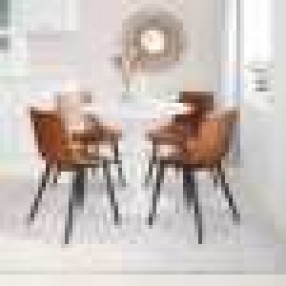Daniel Dining Chair in Vintage Brown - Lifestyle