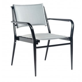 Woodard Daytona Padded Sling Dining Armchair - Angled