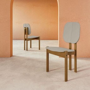 Manhattan Comfort Mid-Century Modern Gales Dining Chair Greige