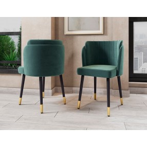 Manhattan Comfort Zephyr Velvet Dining Chair Green