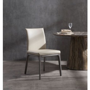 Stella Dining Chair With Taupe Faux Leather - Lifestyle