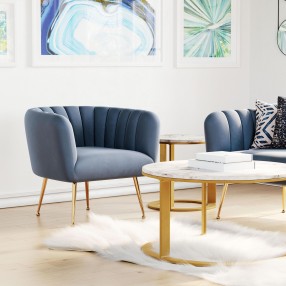 Zuo Modern Deco Accent Chair in Gray - Lifestyle 1