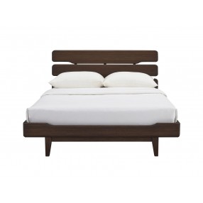 Greenington Currant Eastern King Platform Bed Oiled Walnut- Front Angle
