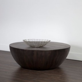 Sunpan Kinsley Coffee Table Small Dark Brown - Lifestyle