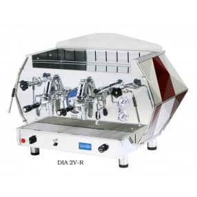 Commercial Volumetric Espresso Machine in Black Side Panels - 2V