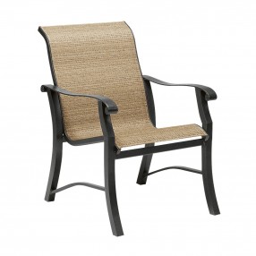 Woodard Cortland Sling Dining Armchair - Angled