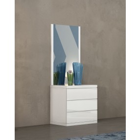 Anna Dresser Single High Gloss White Full Extension Drawers - Lifestyle 2